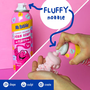 Mr. Bubble Candy Hearts Fluffy Foam Soap