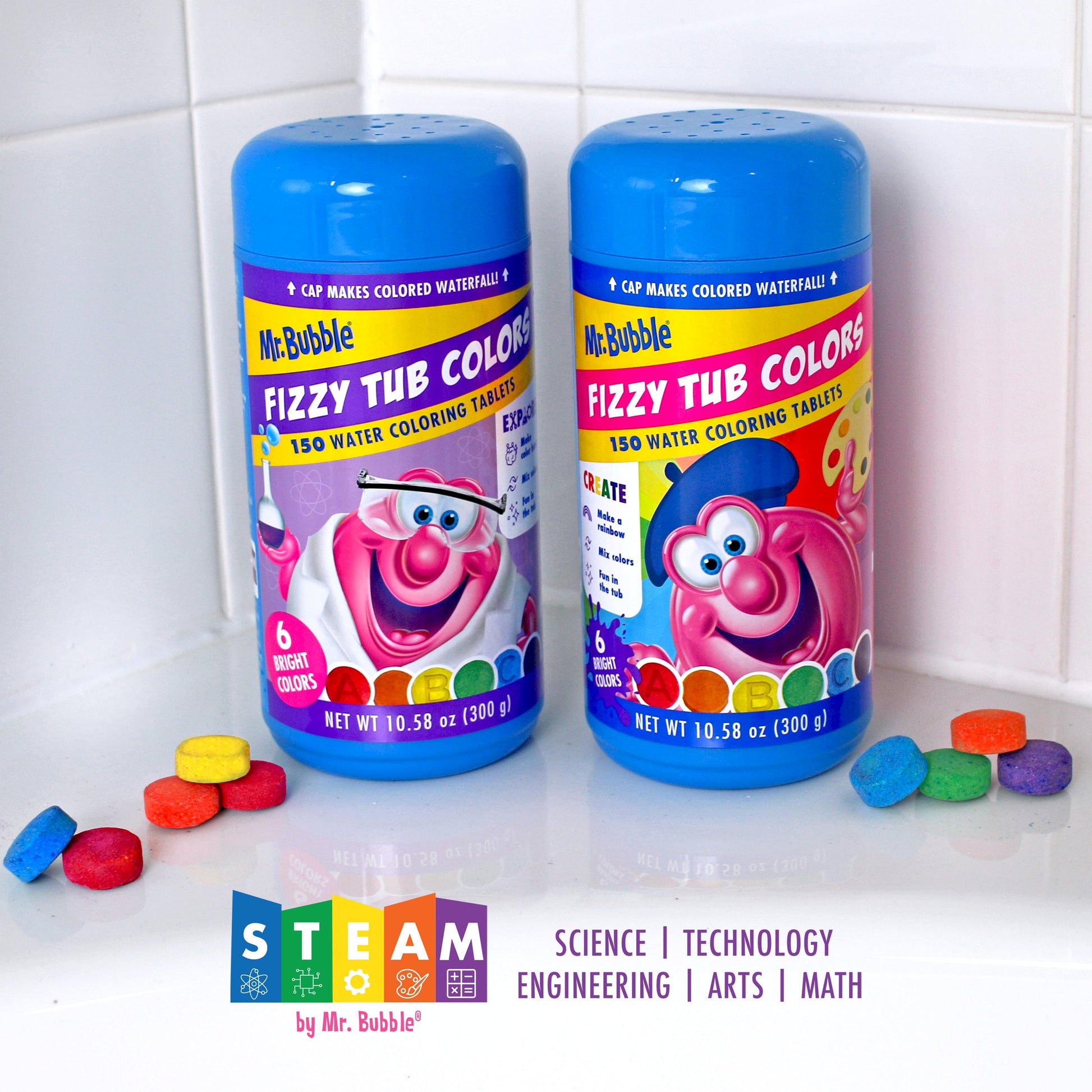 Mr. Bubble Fizzy Tub Colors 150 ct