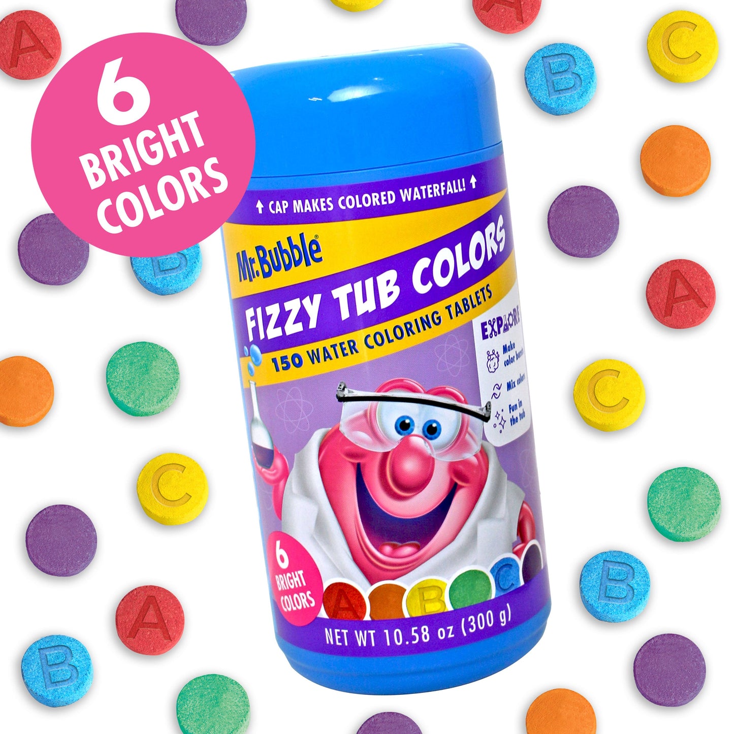 Mr. Bubble Fizzy Tub Colors Scientist 150 ct