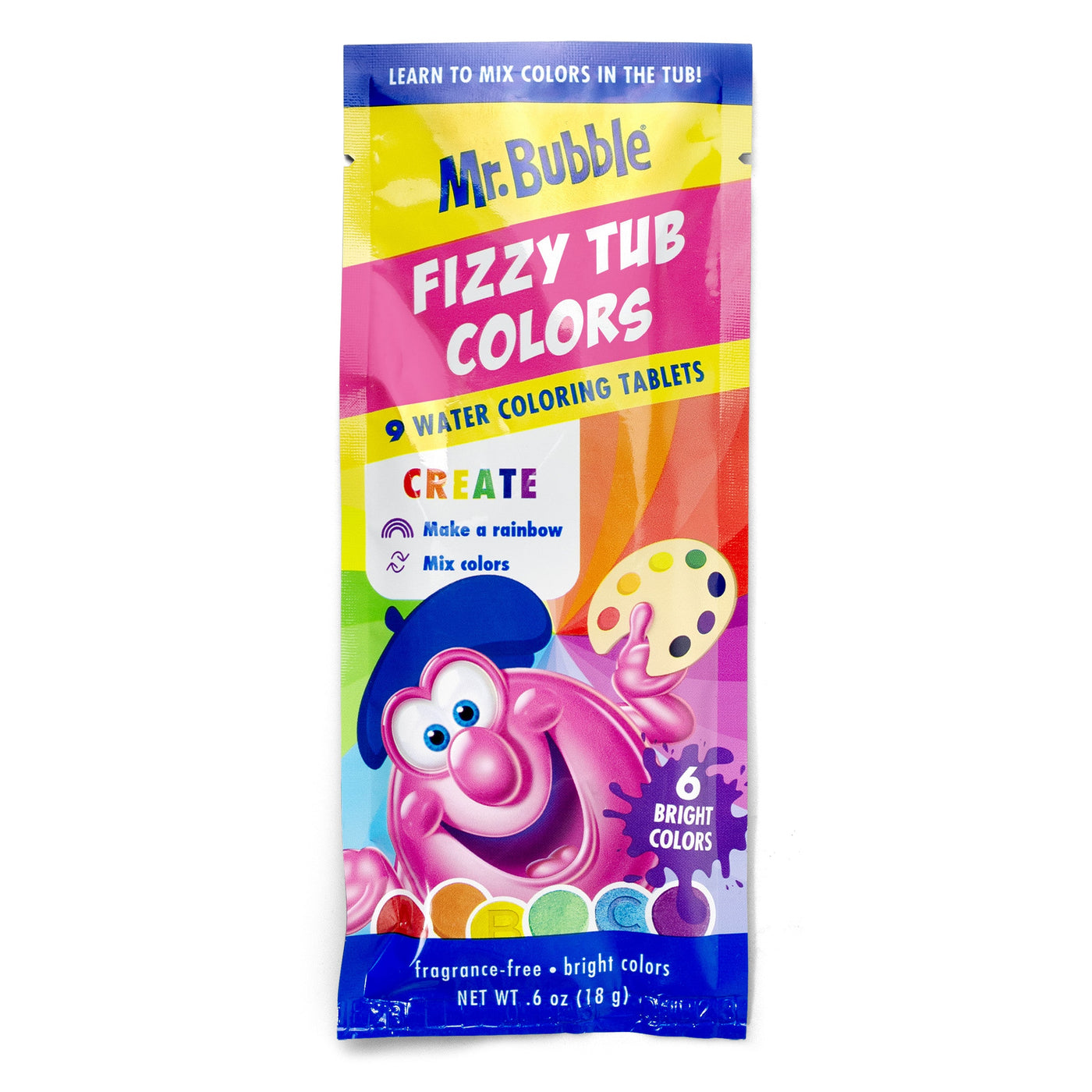 Mr. Bubble Fizzy Tub Colors 9 ct packet