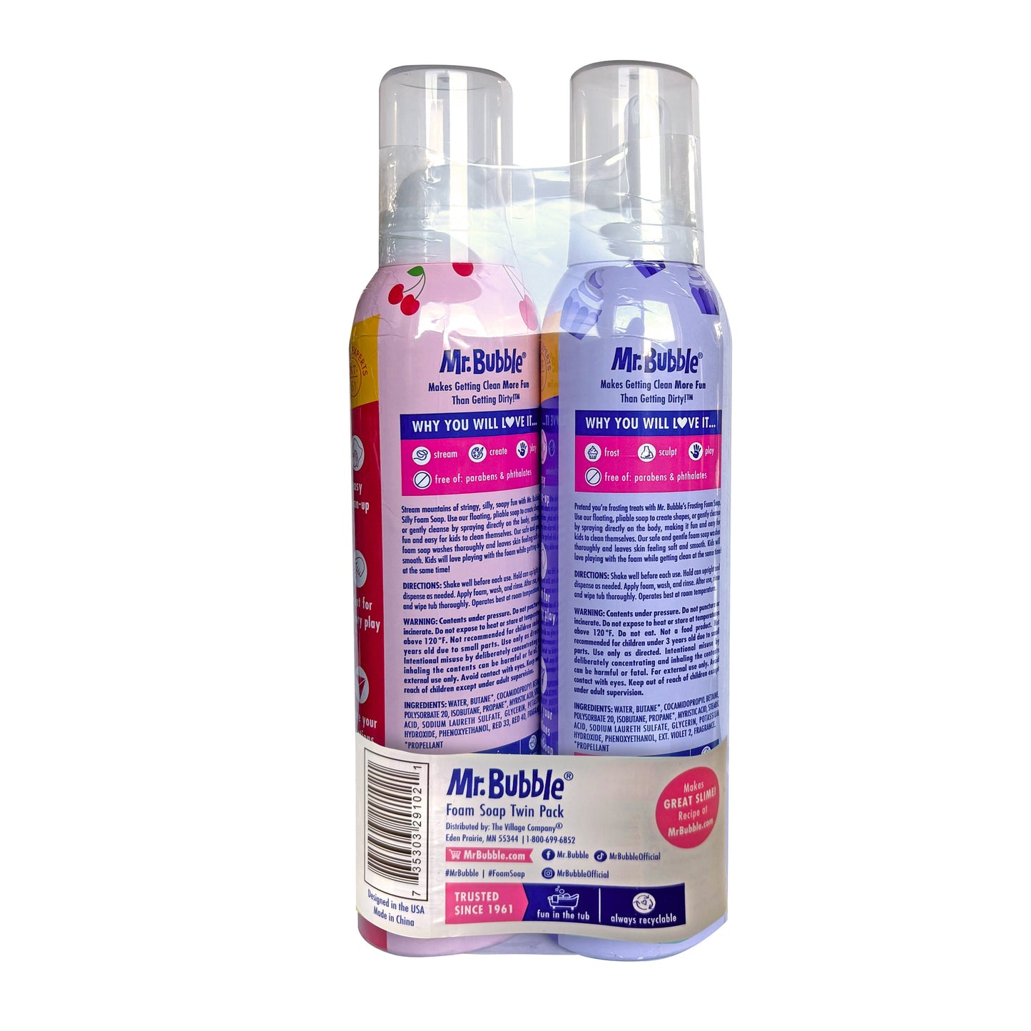 Foam Soap Twin Pack, Rotating Colors, Frosting and Silly Nozzles