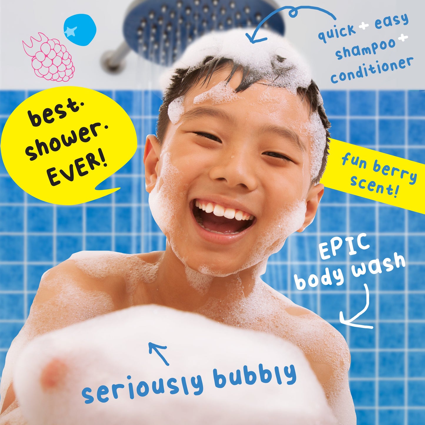 Berry Smooth 3in1 Body Wash, Shampoo & Conditioner