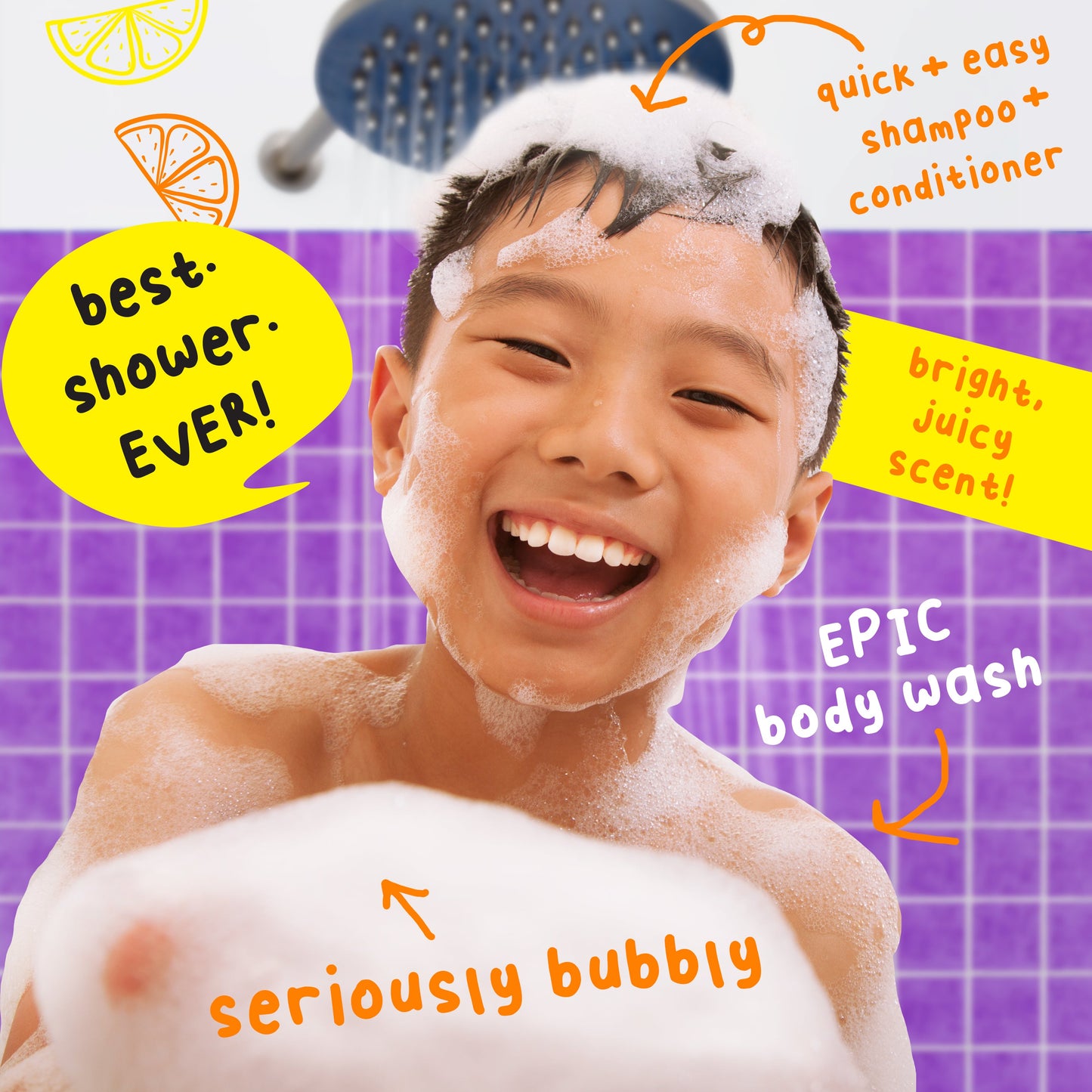 Spirited Citrus 3in1 Body Wash, Shampoo & Conditioner