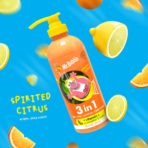Spirited Citrus 3in1 Body Wash, Shampoo & Conditioner