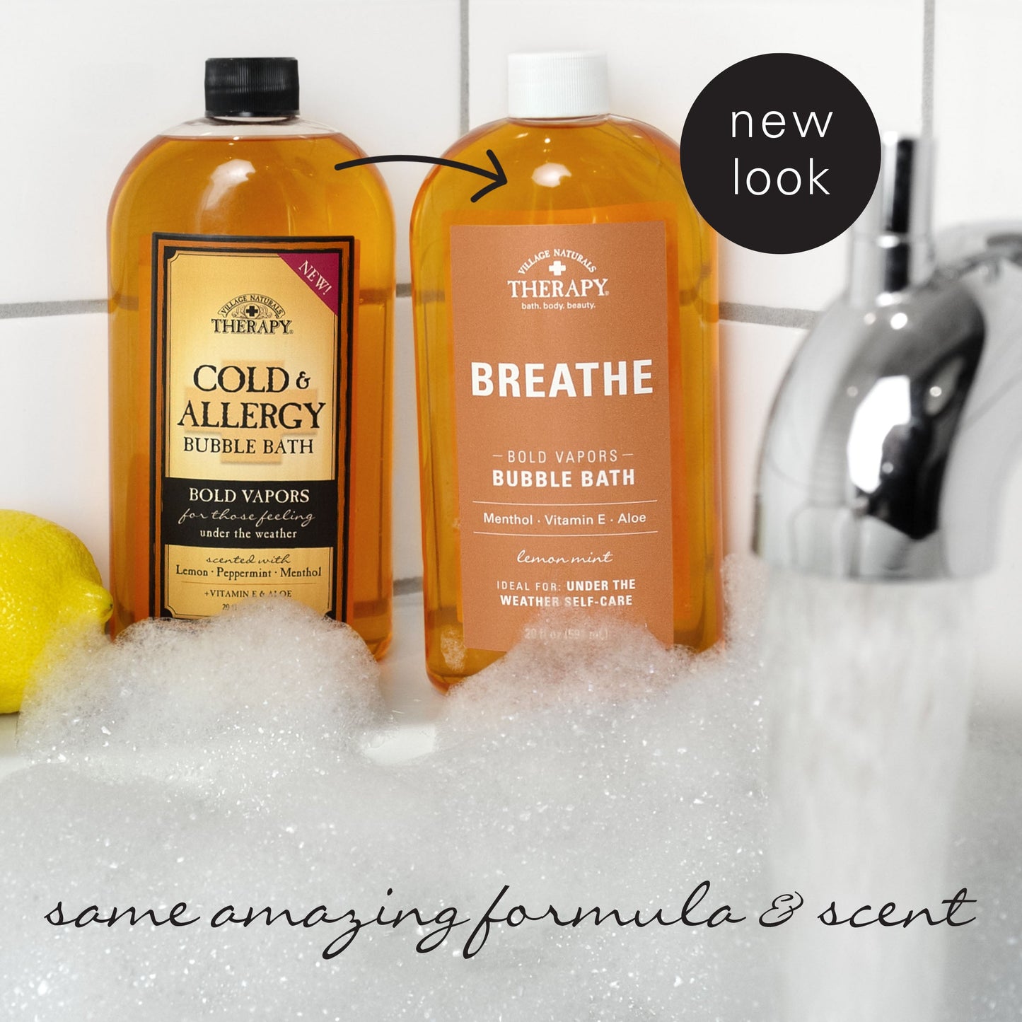 Village Naturals Therapy Cold & Allergy Breathe Bubble Bath