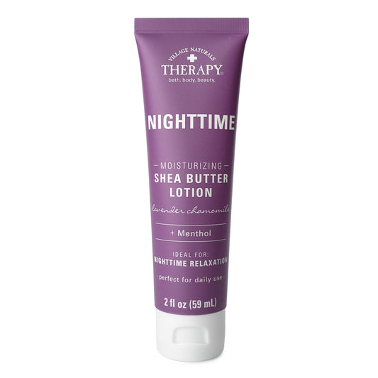 Village Naturals Therapy Nighttime Moisturizing Shea Butter Lotion Lavender Chamomile