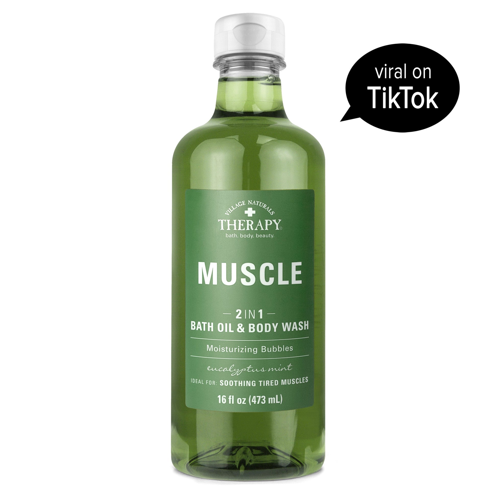 Village Naturals Therapy Muscle 2 in 1 Foaming Bath Oil & Body Wash