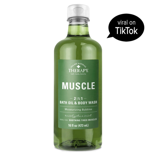 Village Naturals Therapy Muscle 2 in 1 Foaming Bath Oil & Body Wash