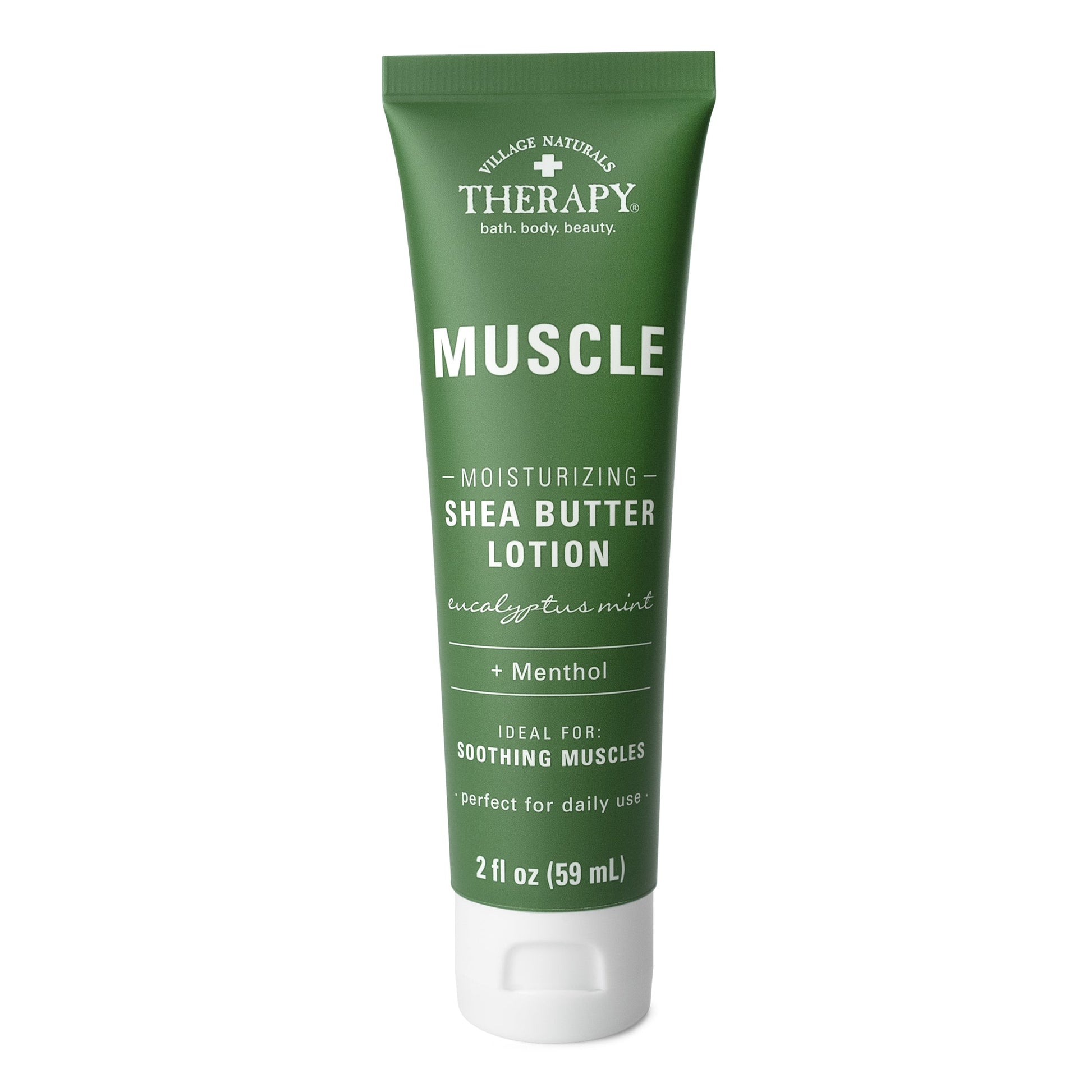 Village Naturals Therapy Muscle Moisturizing Shea Butter Lotion Eucalyptus Mint